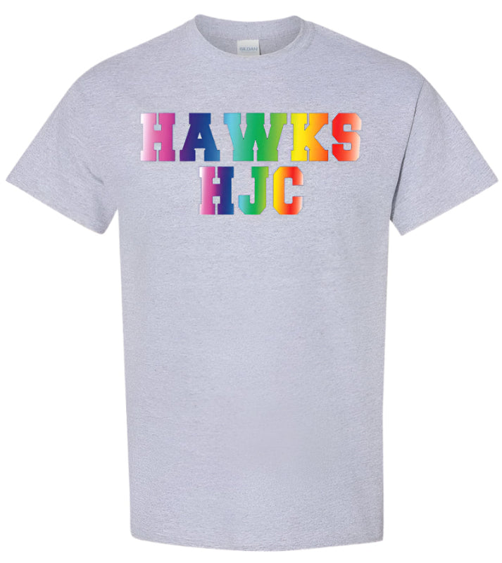 HARRY J CLARKE P.S. • ADULT UNISEX T-SHIRT • HJC Rainbow • Sport Grey