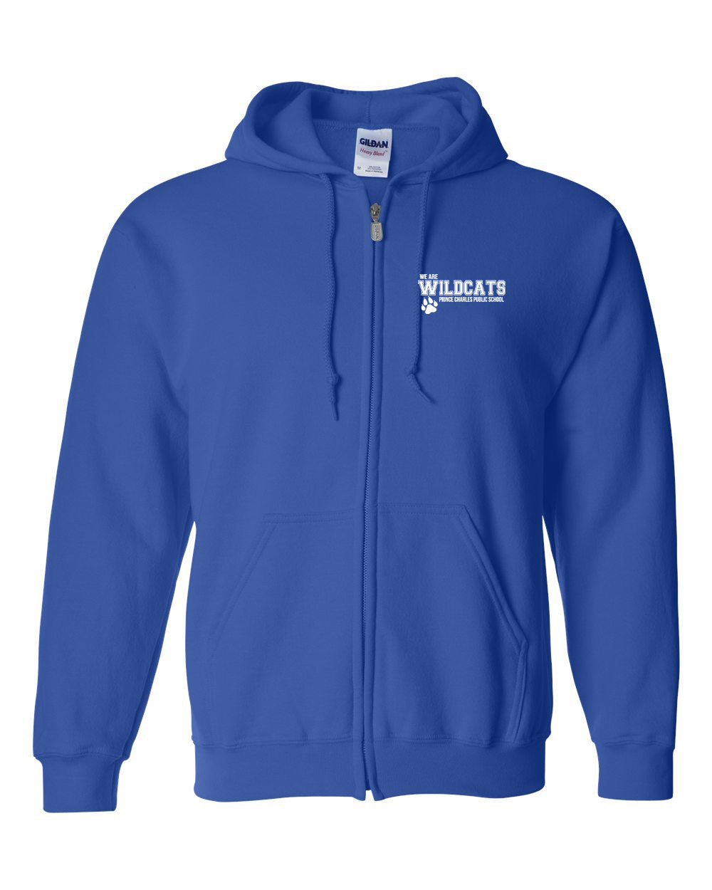 Prince Charles P.S.• ADULT UNISEX FULL ZIP HOODIE • Spirit Wear • Black or Royal Blue