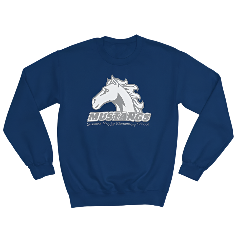 Susanna Moodie P.S. • ADULT UNISEX CREW SWEATSHIRT • Spirit Wear • Navy Blue or Dark Heather Grey