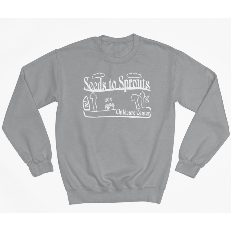 Seeds to Sprouts • TODDLER CREW SWEATSHIRT • Spirit Wear • Black or Heather Grey or Light Pink or Royal Blue