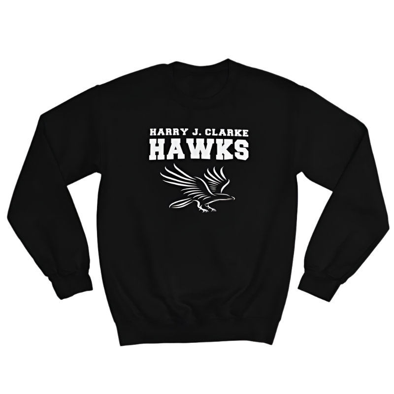 black crew sweatshirt spirit wear