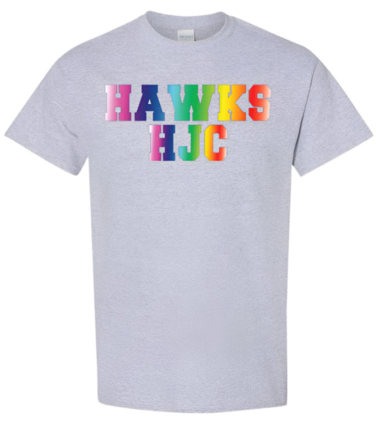 HARRY J CLARKE  P.S. • ADULT UNISEX T-SHIRT • HJC Rainbow • Sport Grey