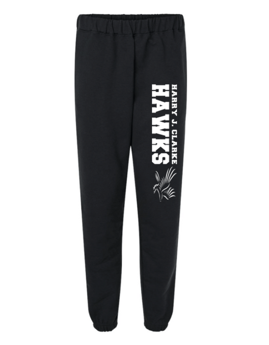 HARRY J CLARKE • ADULT UNISEX SWEAT PANTS with Pockets • Spirit Wear •  Black