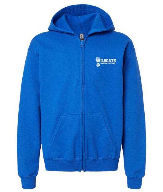 Prince Charles P.S.• YOUTH FULL ZIP HOODIE • Spirit Wear • Black or Royal Blue