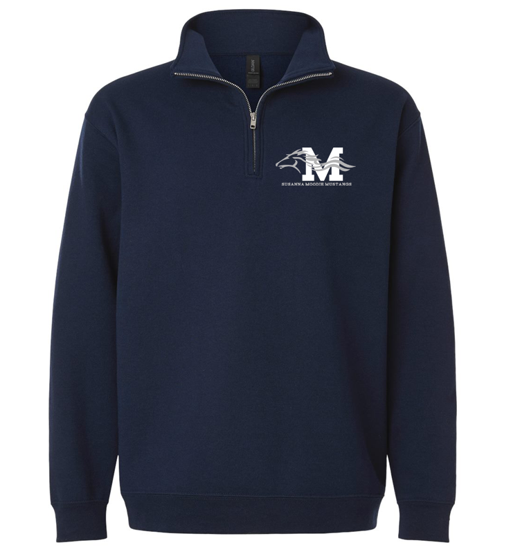 Susanna Moodie E.S. • ADULT UNISEX 1/4 QUARTER ZIP CREW SWEATSHIRT • Spirit Wear •  Athletic Heather Grey