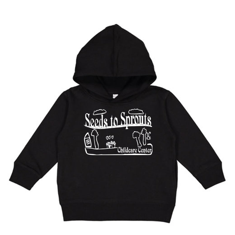 Seeds to Sprouts • TODDLER HOODIE SWEATSHIRT • Spirit Wear •  Black or Heather Grey or Light Pink or Royal Blue