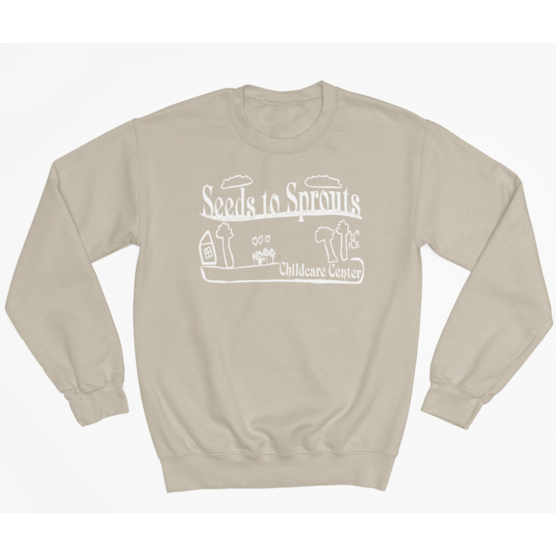 Seeds to Sprouts • ADULT UNISEX CREW SWEATSHIRT • Spirit Wear •  Black or Sport Grey or Sand or Light Pink