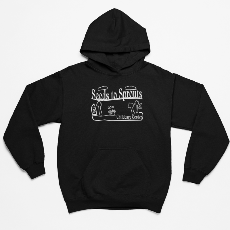Seeds to Sprouts • ADULT UNISEX HOODIE • Spirit Wear •  Black or Sport Grey or Sand or Light Pink