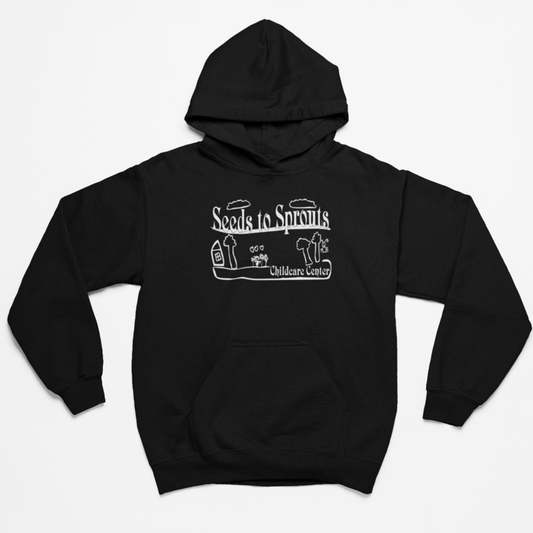 Seeds to Sprouts • ADULT UNISEX HOODIE • Spirit Wear •  Black or Sport Grey or Sand or Light Pink