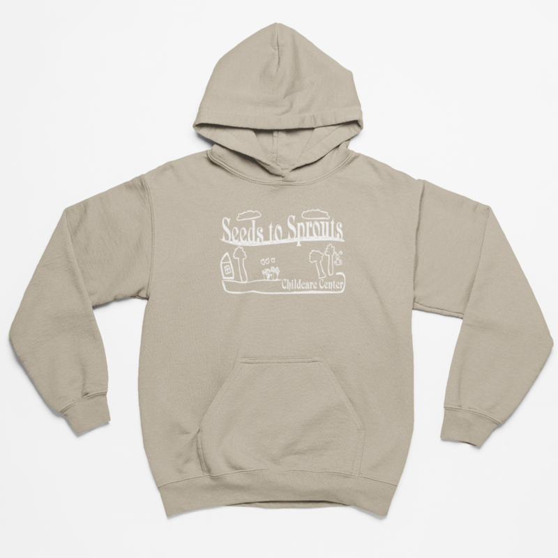 Seeds to Sprouts • ADULT UNISEX HOODIE • Spirit Wear •  Black or Sport Grey or Sand or Light Pink