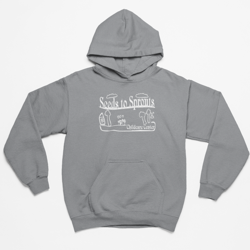 Seeds to Sprouts • ADULT UNISEX HOODIE • Spirit Wear •  Black or Sport Grey or Sand or Light Pink