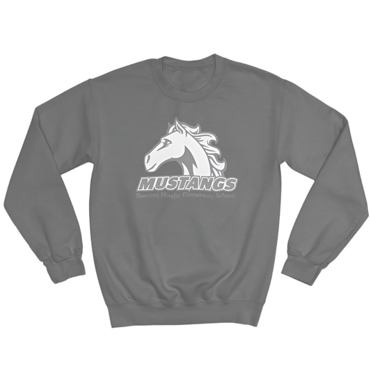 Susanna Moodie P.S. • ADULT UNISEX CREW SWEATSHIRT • Spirit Wear •  Navy Blue or Dark Heather Grey
