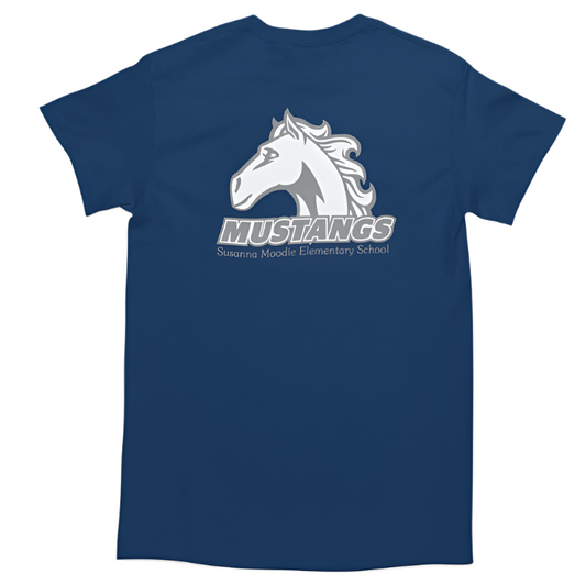 Susanna Moodie P.S. • ADULT UNISEX  T-SHIRT • Spirit Wear •  Navy Blue or Dark Heather Grey