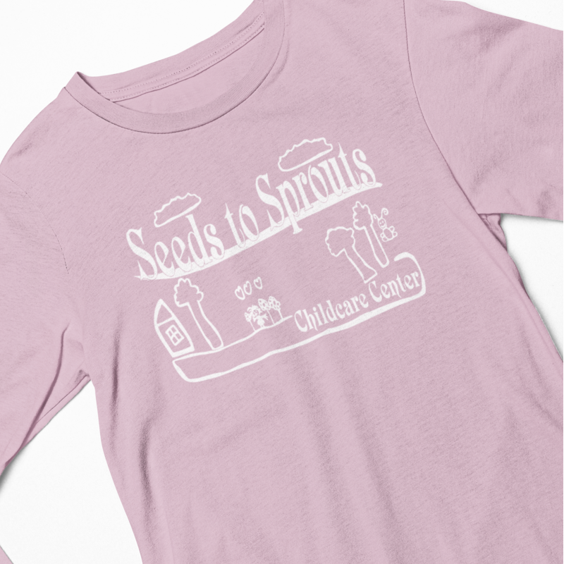 Seeds to Sprouts • ADULT UNISEX  LONG-SLEEVE T-SHIRT • Spirit Wear •  Black or Light Pink or Sport Grey