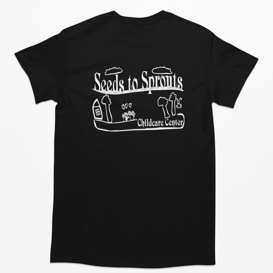 Seeds to Sprouts • ADULT UNISEX  T-SHIRT • Spirit Wear •  Black or Light Pink or Sand or Sport Grey