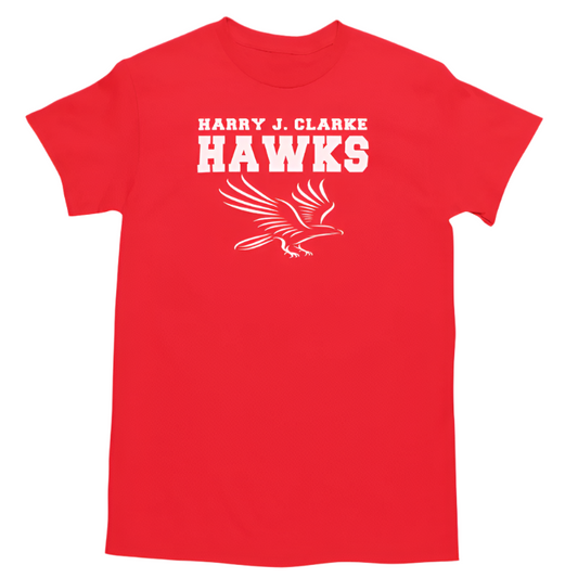 red short sleeve spirit wear t-shirt
